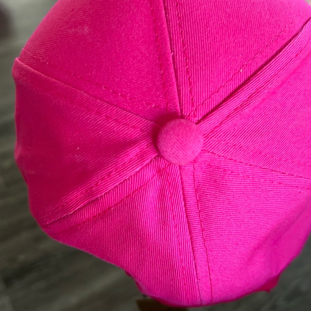 C.C Pink Cotton Baseball Cap Summer Hat Sun Protection NEW Bad Hair Day - Picture 5 of 5